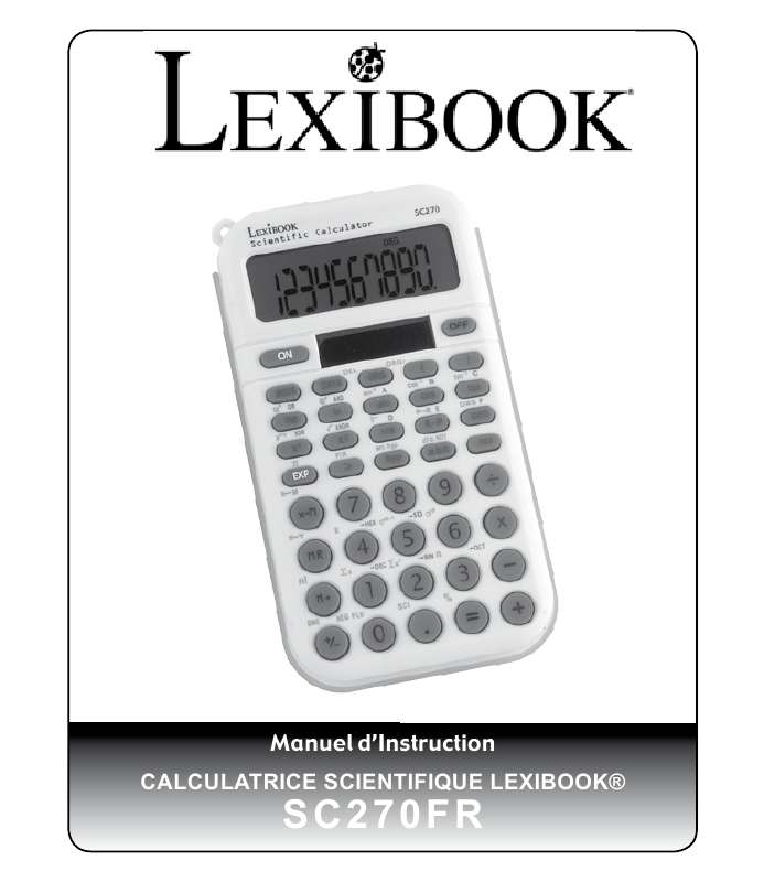 Guide utilisation  LEXIBOOK SC270FR  de la marque LEXIBOOK