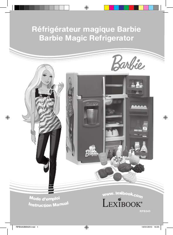Guide utilisation  LEXIBOOK BARBIE MAGIC REFRIGERATOR  de la marque LEXIBOOK