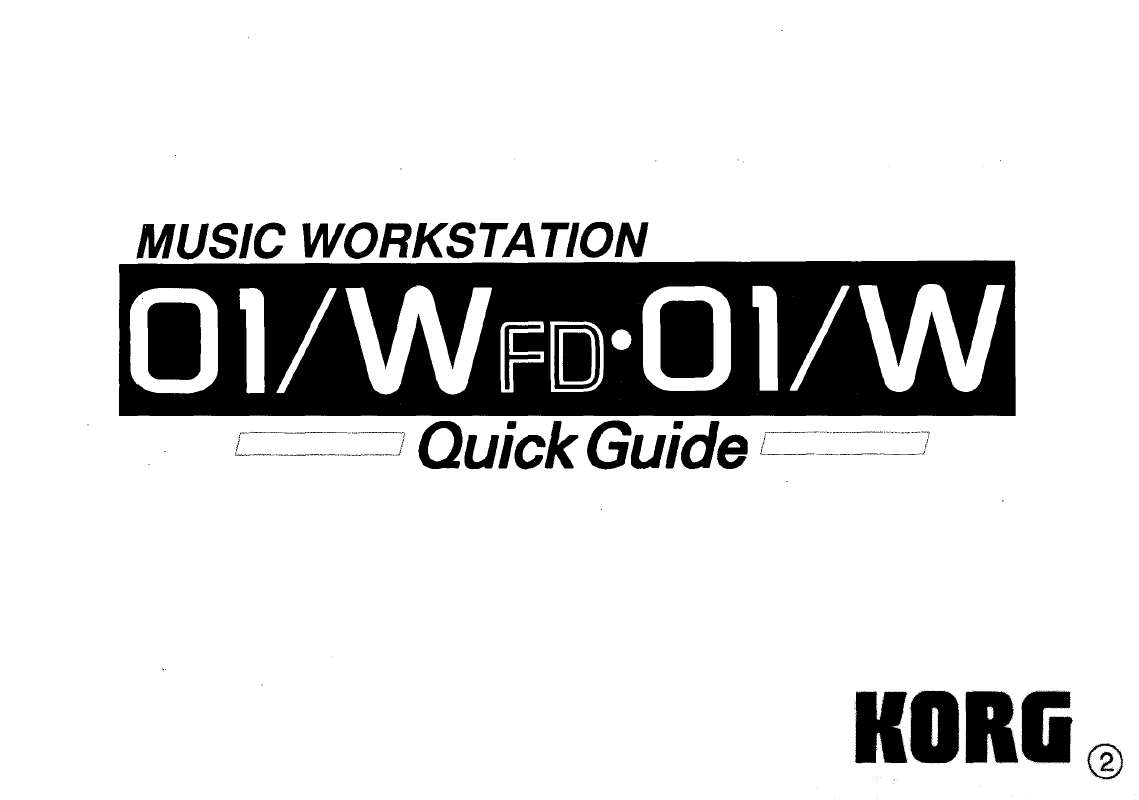 Guide utilisation KORG 01W  de la marque KORG