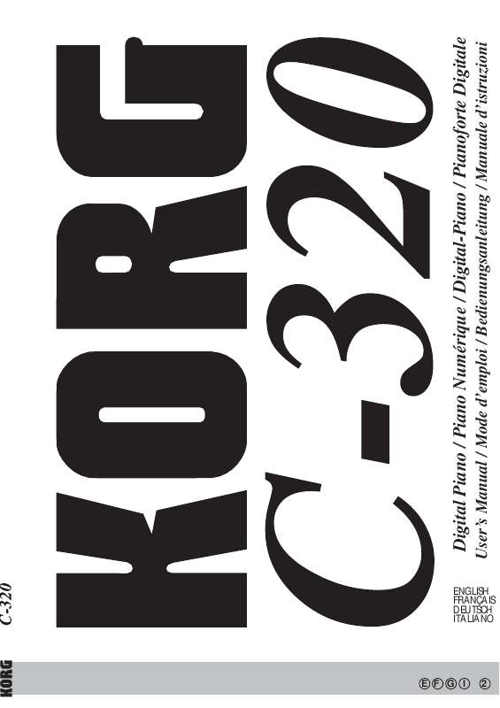 Guide utilisation KORG C320  de la marque KORG