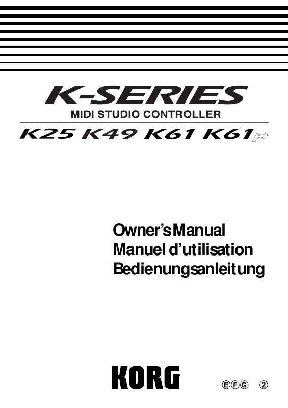 Guide utilisation KORG K61  de la marque KORG