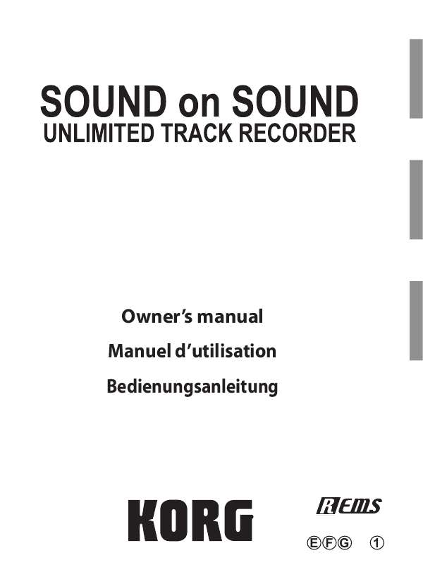 Guide utilisation KORG SOUND ON SOUND  de la marque KORG