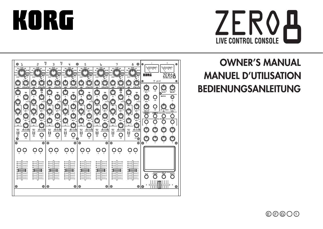 Guide utilisation KORG ZERO 8  de la marque KORG