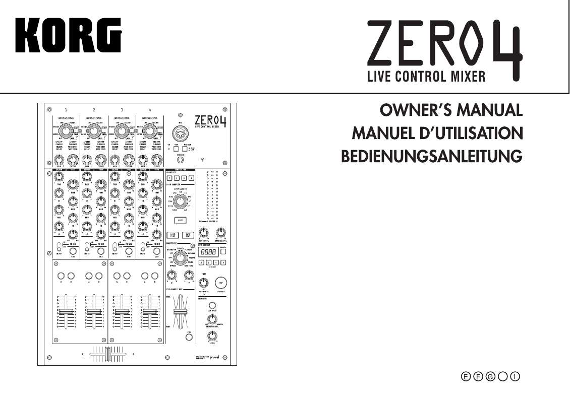 Guide utilisation KORG ZERO4  de la marque KORG