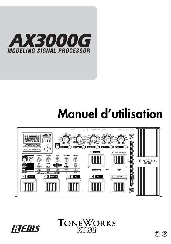 Guide utilisation KORG AX 3000 G  de la marque KORG