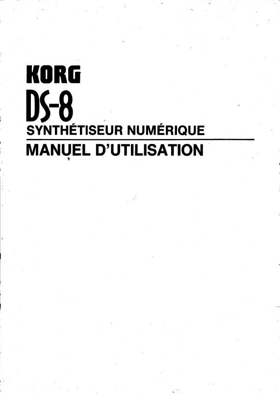 Guide utilisation KORG DS-8  de la marque KORG
