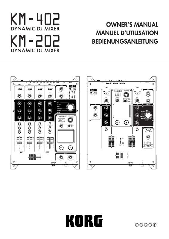 Guide utilisation KORG KM202  de la marque KORG