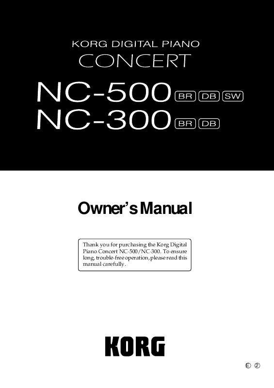 Guide utilisation KORG NC300  de la marque KORG