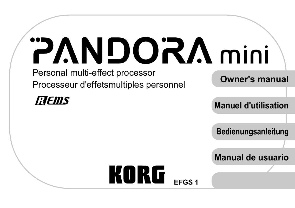 Guide utilisation KORG PANDORA MINI  de la marque KORG
