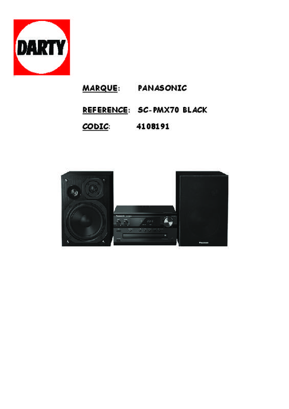 Guide utilisation PANASONIC PMX 70  de la marque PANASONIC