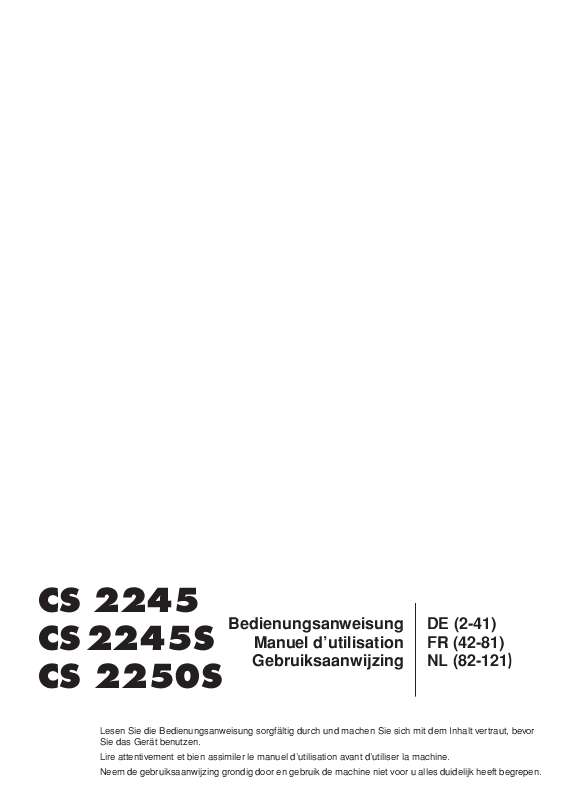Guide utilisation JONSERED CS2245 S  de la marque JONSERED