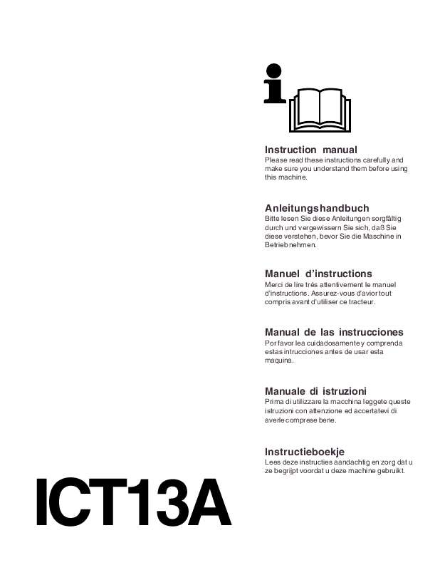 Guide utilisation JONSERED ICT 13 A  de la marque JONSERED