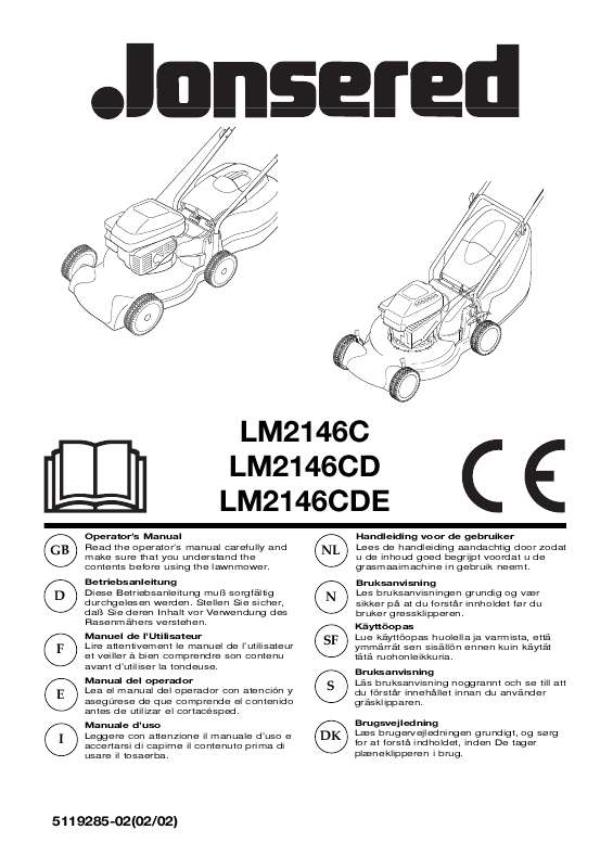 Guide utilisation JONSERED LM 2146 C  de la marque JONSERED