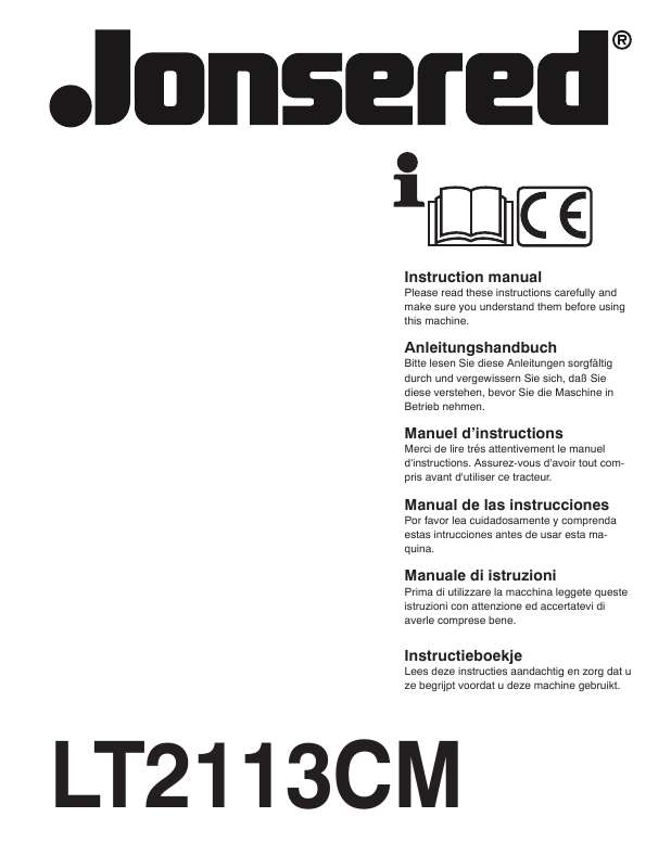 Guide utilisation JONSERED LT 2113 CM  de la marque JONSERED