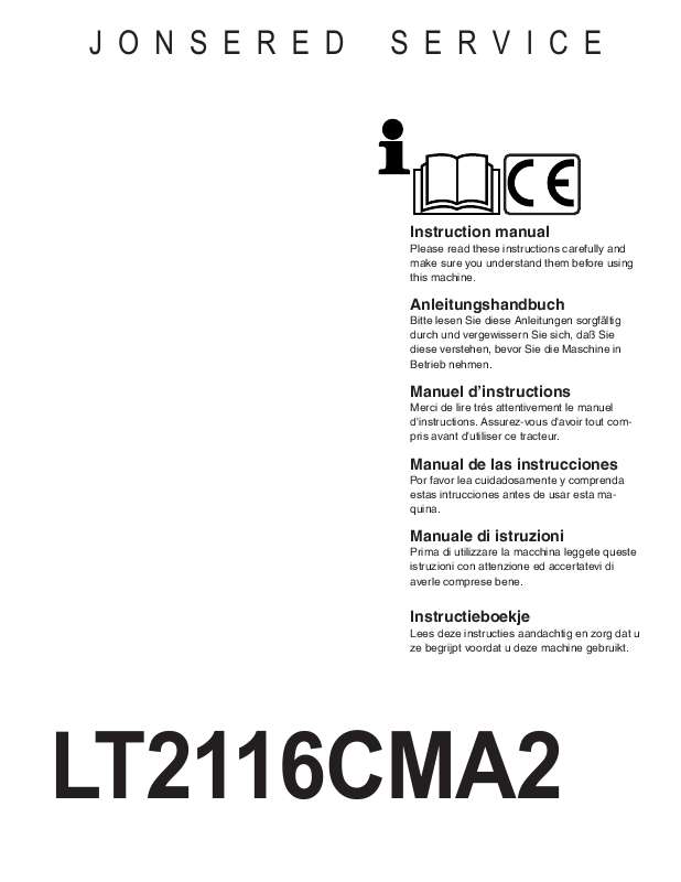 Guide utilisation JONSERED LT 2116 CMA2  de la marque JONSERED