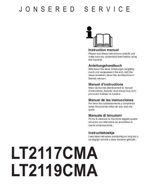 Guide utilisation JONSERED LT 2117 CMA  de la marque JONSERED