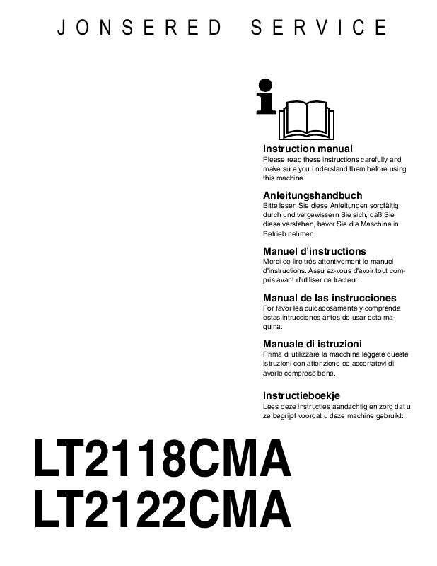 Guide utilisation JONSERED LT 2118 CMA  de la marque JONSERED