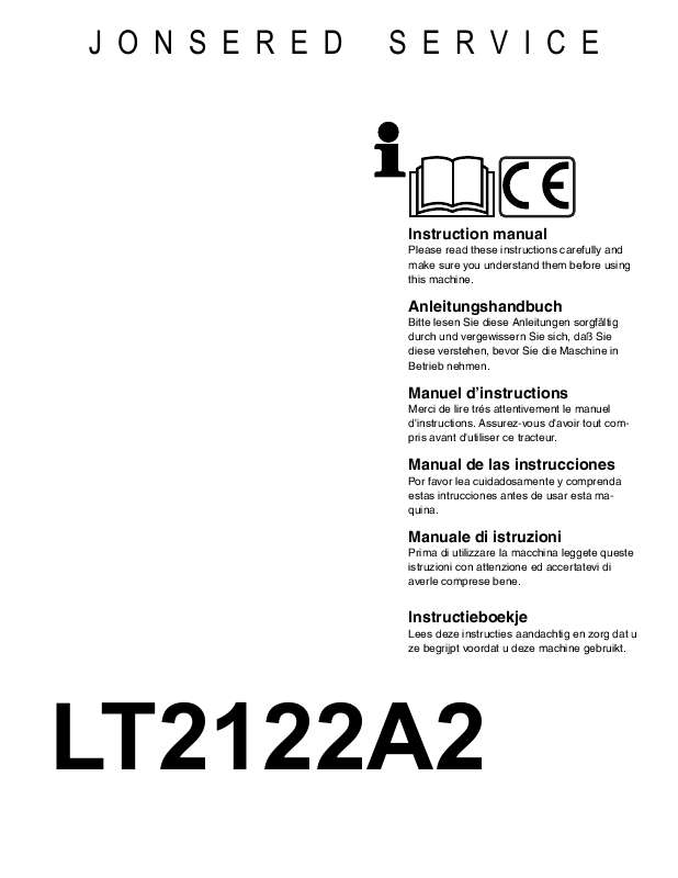 Guide utilisation JONSERED LT 2122 A2  de la marque JONSERED