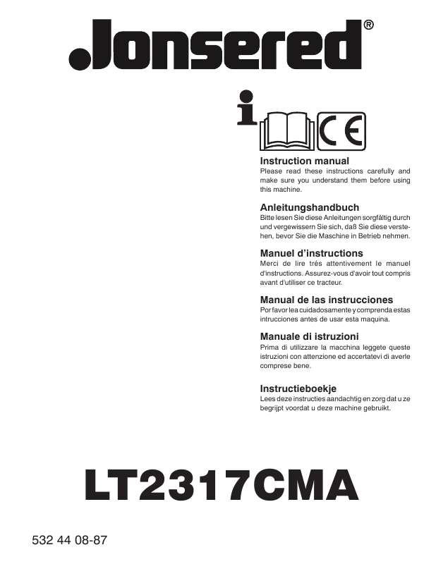 Guide utilisation JONSERED LT 2317 CMA  de la marque JONSERED