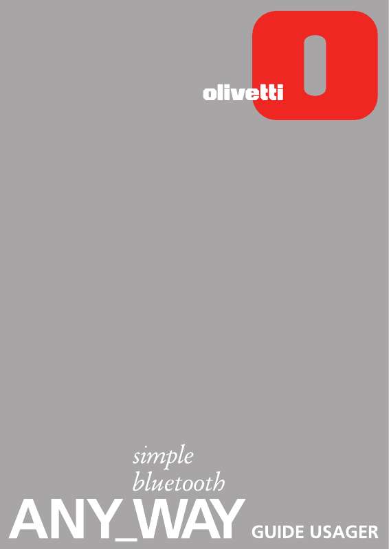 Guide utilisation  OLIVETTI ANY_WAY SIMPLE  de la marque OLIVETTI