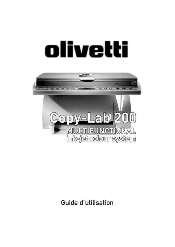 Guide utilisation  OLIVETTI COPYLAB 200  de la marque OLIVETTI