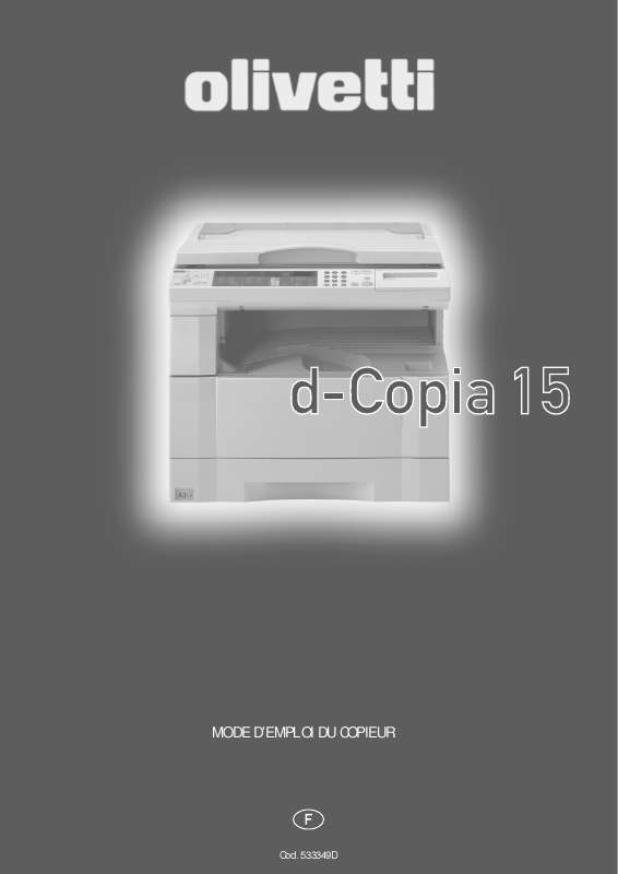 Guide utilisation  OLIVETTI D-COPIA 15  de la marque OLIVETTI