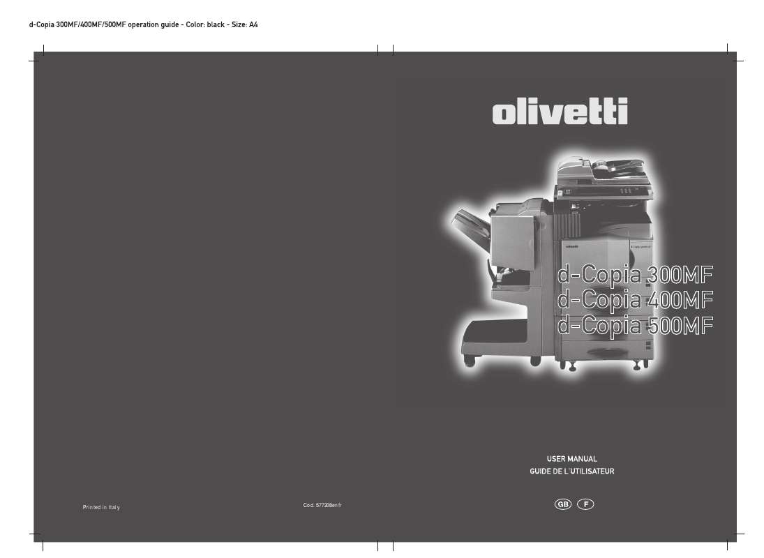 Guide utilisation  OLIVETTI D-COPIA 300MF  de la marque OLIVETTI