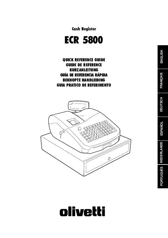 Guide utilisation OLIVETTI ECR 5800  de la marque OLIVETTI
