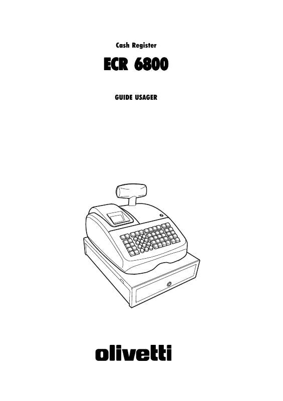 Guide utilisation OLIVETTI ECR 6800  de la marque OLIVETTI