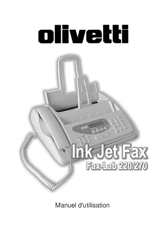 Guide utilisation  OLIVETTI FAX-LAB 270  de la marque OLIVETTI