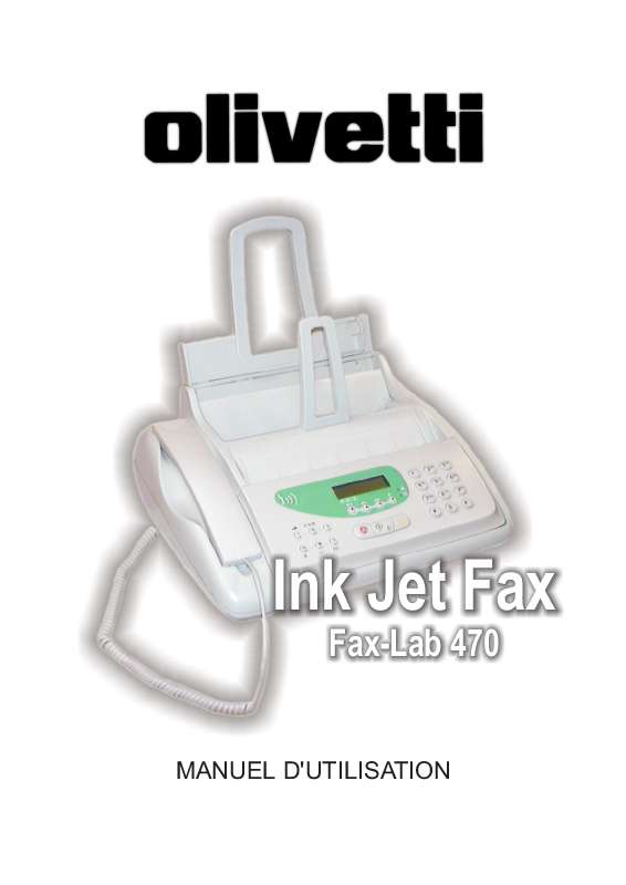 Guide utilisation  OLIVETTI FAX-LAB 470  de la marque OLIVETTI