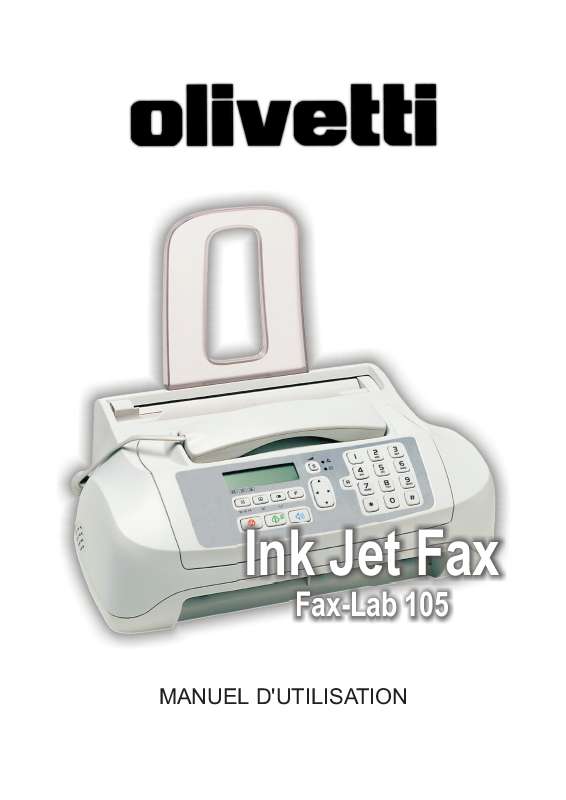 Guide utilisation  OLIVETTI FAX_LAB 105  de la marque OLIVETTI