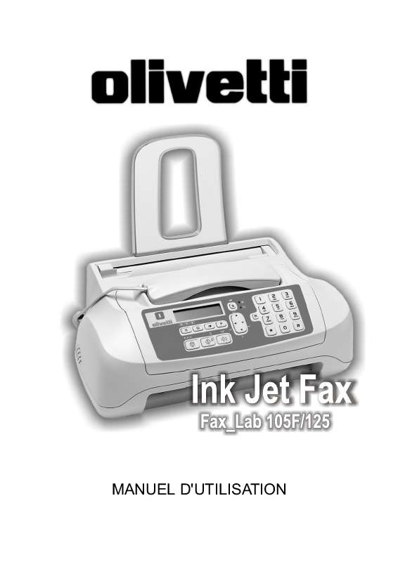 Guide utilisation  OLIVETTI FAX_LAB 125  de la marque OLIVETTI