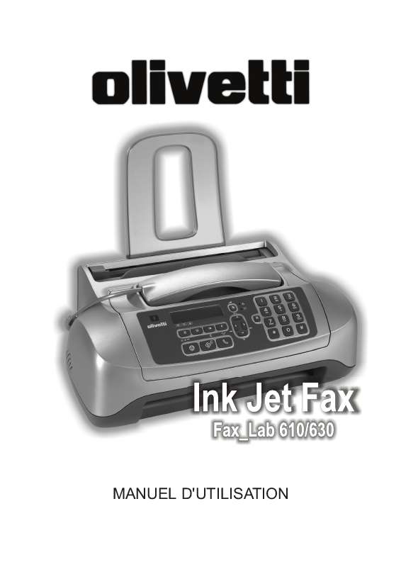 Guide utilisation  OLIVETTI FAX_LAB 610  de la marque OLIVETTI