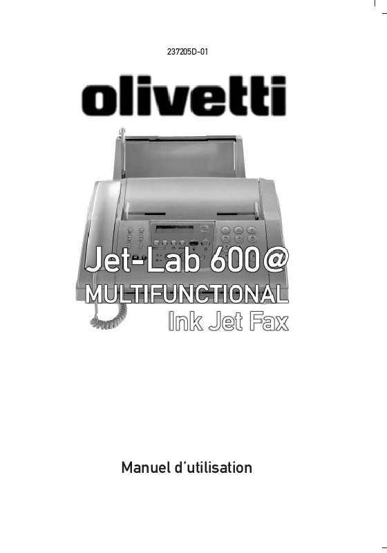 Guide utilisation  OLIVETTI JET-LAB 600@  de la marque OLIVETTI