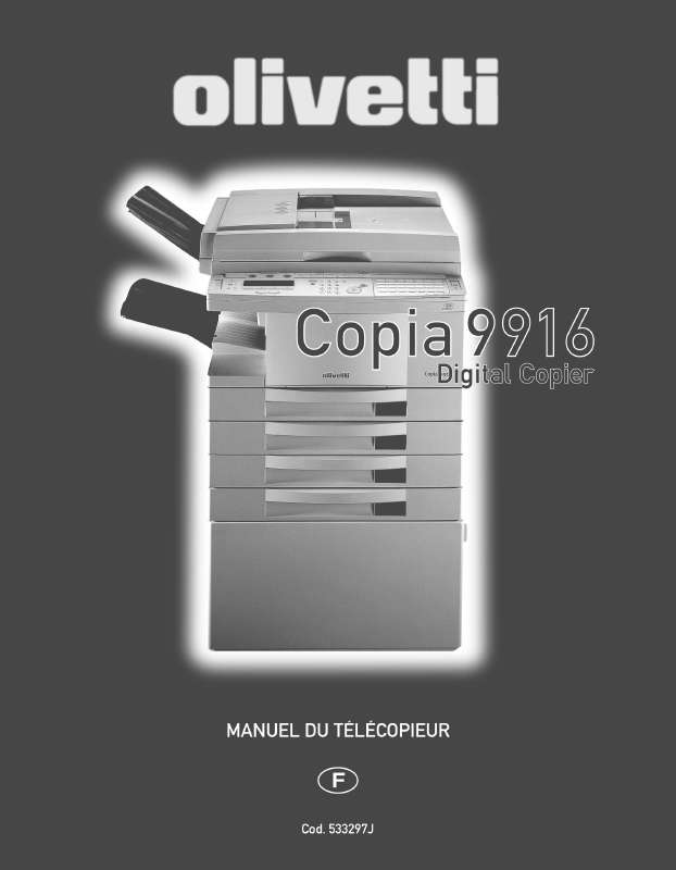 Guide utilisation  OLIVETTI COPIA 9916  de la marque OLIVETTI