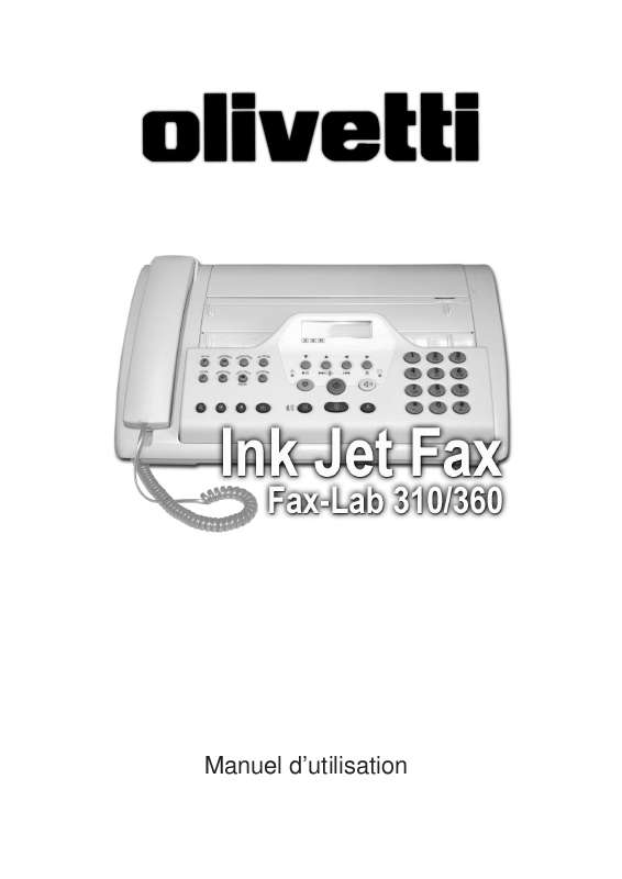 Guide utilisation  OLIVETTI FAX-LAB 310  de la marque OLIVETTI