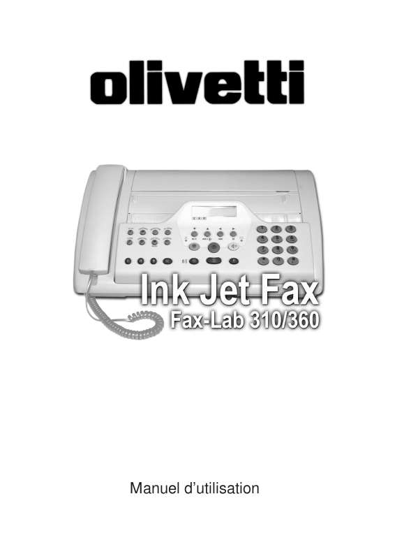 Guide utilisation  OLIVETTI FAX-LAB 310 SMS  de la marque OLIVETTI