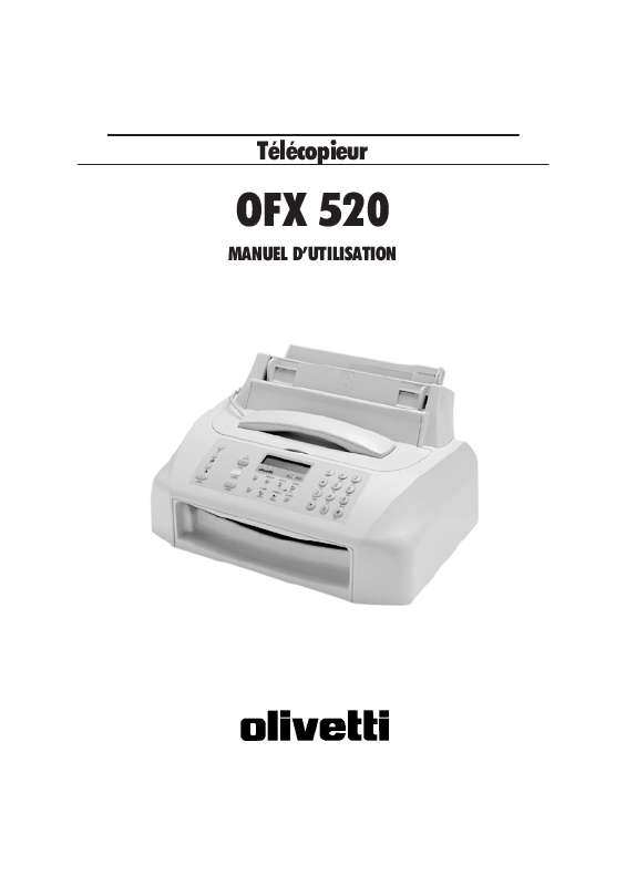 Guide utilisation  OLIVETTI OFX 520  de la marque OLIVETTI