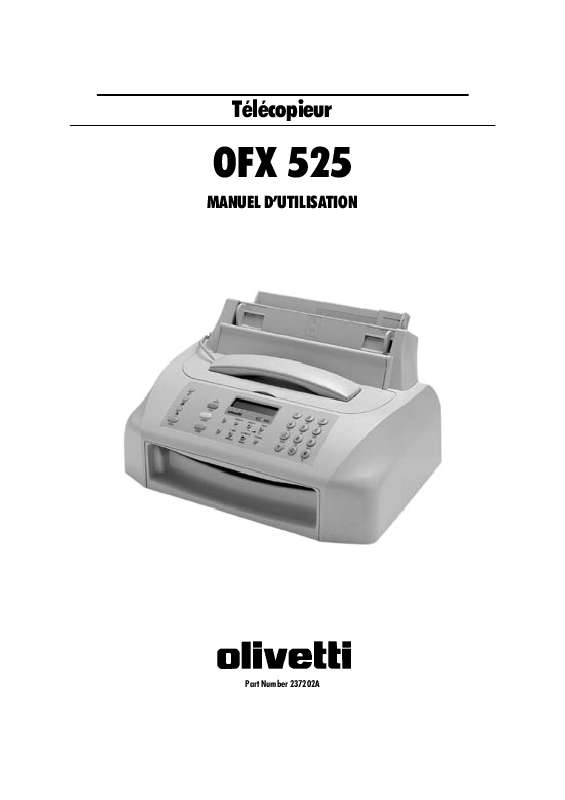Guide utilisation  OLIVETTI OFX 525  de la marque OLIVETTI