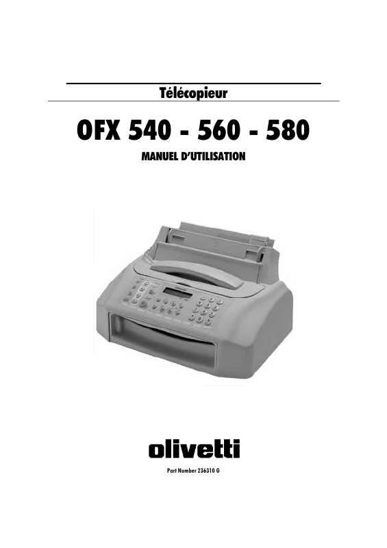 Guide utilisation  OLIVETTI OFX 540  de la marque OLIVETTI