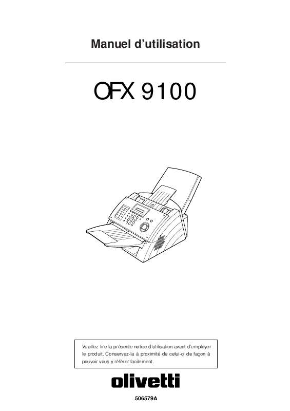 Guide utilisation  OLIVETTI OFX 9100  de la marque OLIVETTI