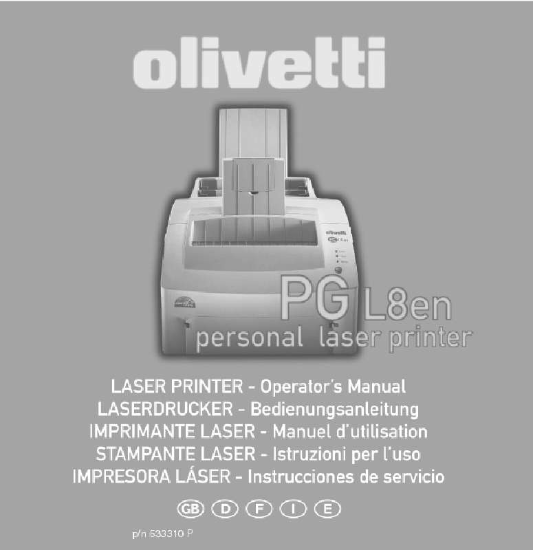 Guide utilisation  OLIVETTI PG L8L  de la marque OLIVETTI