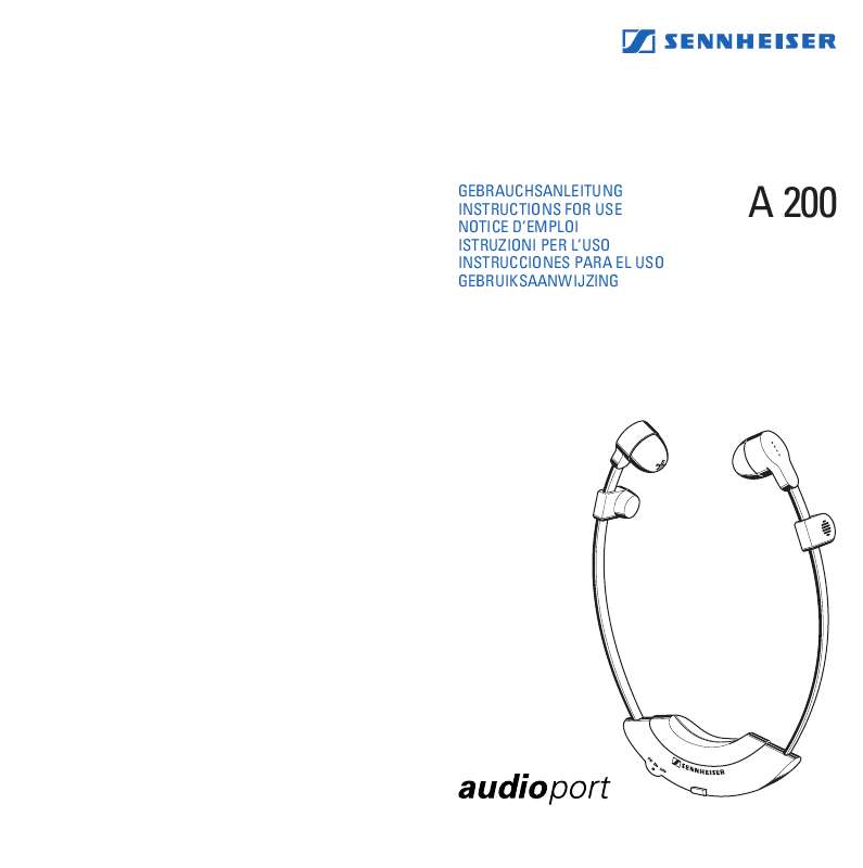 Guide utilisation SENNHEISER AUDIOPORT A 200  de la marque SENNHEISER