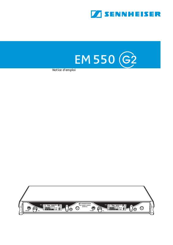 Guide utilisation  SENNHEISER EM 550 G2  de la marque SENNHEISER