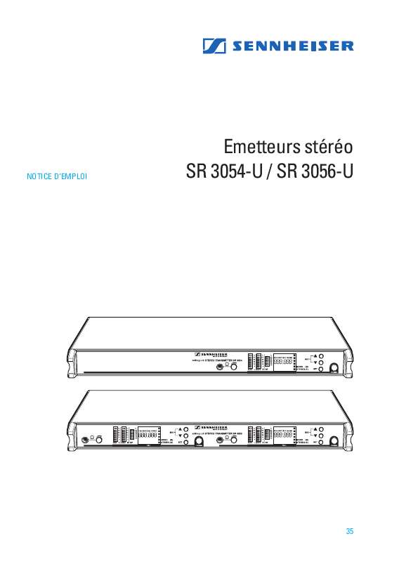 Guide utilisation  SENNHEISER SR 3054-U  de la marque SENNHEISER