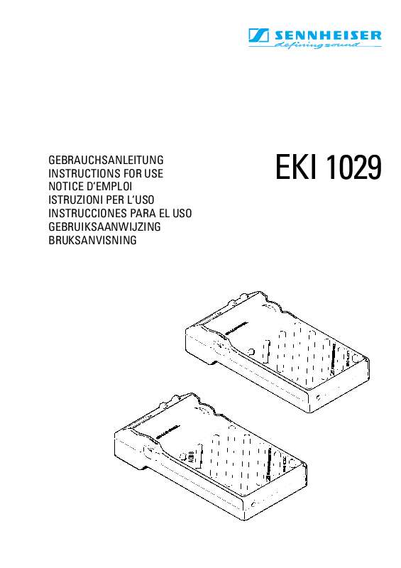 Guide utilisation  SENNHEISER EKI 1029  de la marque SENNHEISER
