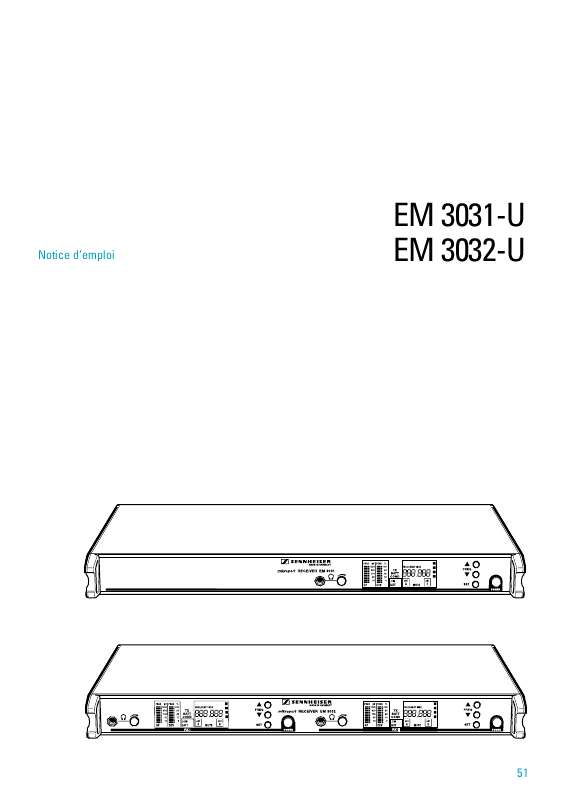 Guide utilisation  SENNHEISER EM 3031-U  de la marque SENNHEISER