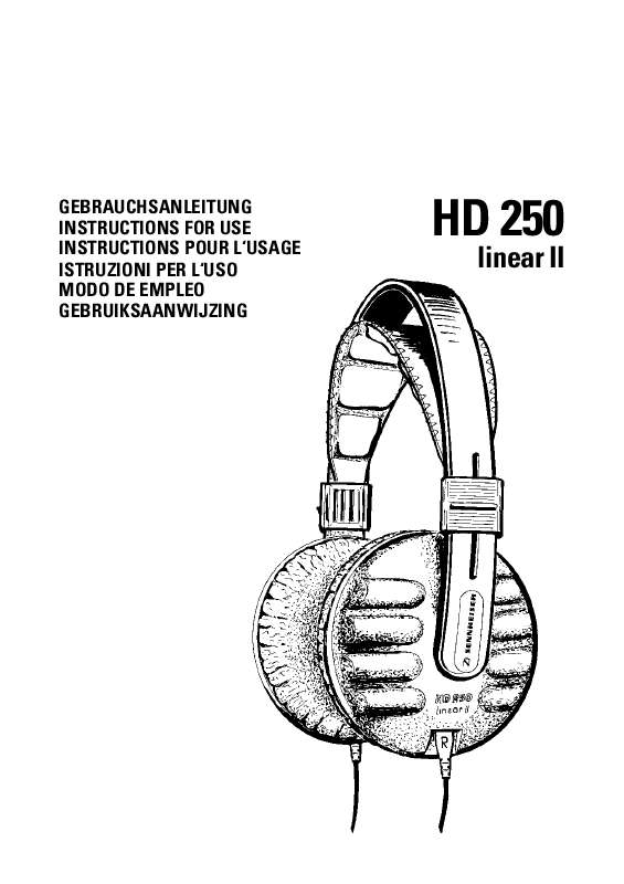 Guide utilisation  SENNHEISER HD 250 LINEAR II  de la marque SENNHEISER