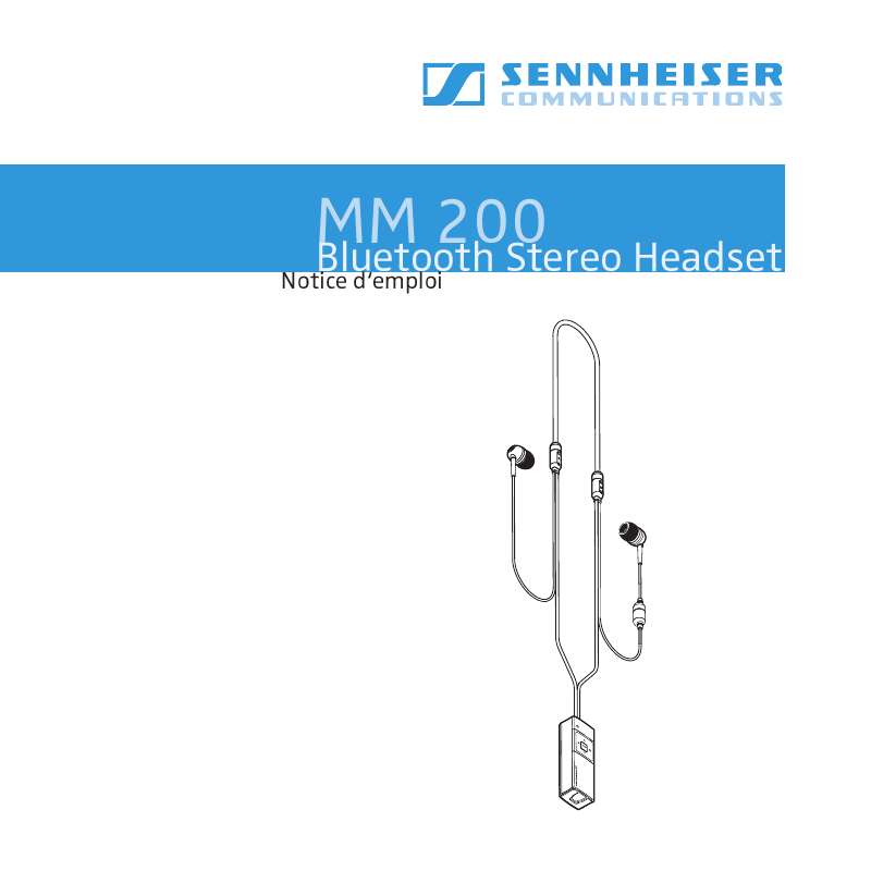 Guide utilisation  SENNHEISER MM200  de la marque SENNHEISER